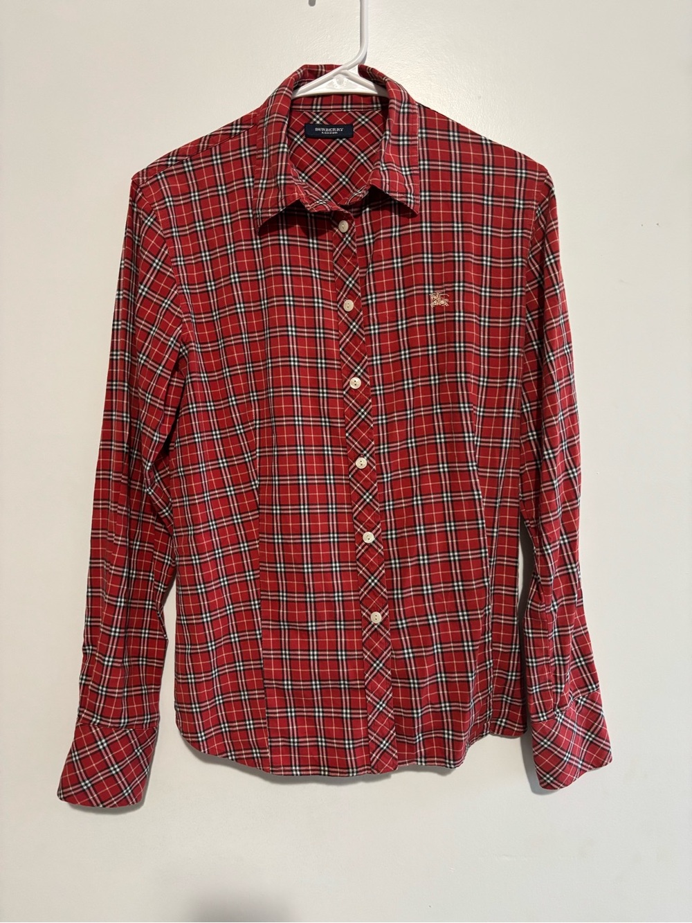 Burberry London Y2K Vintage Long Sleeve Plaid Button Down Shirt